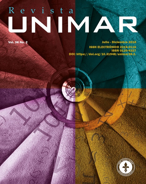 					Ver Vol. 36 Núm. 2 (2018):  Revista UNIMAR - Julio - Diciembre
				