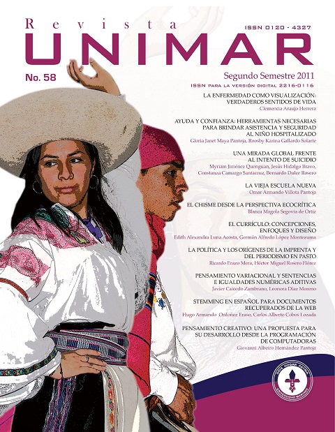 					Ver Vol. 29 Núm. 2 (2011): Revista UNIMAR - Julio - Diciembre
				