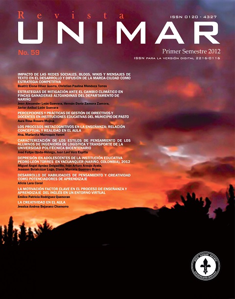 					Ver Vol. 30 Núm. 1 (2013): Revista UNIMAR - Enero - Junio
				