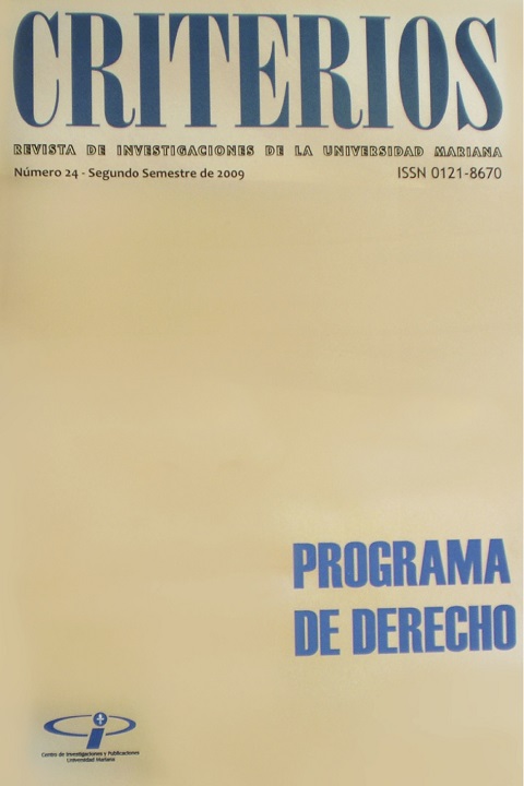 					Ver Núm. 2 (2009): Revista Criterios
				