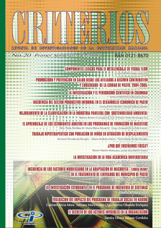 					Ver Núm. 1 (2006): Revista Criterios
				