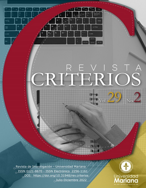 					Ver Vol. 29 Núm. 2 (2022): Revista Criterios - Julio - Diciembre
				